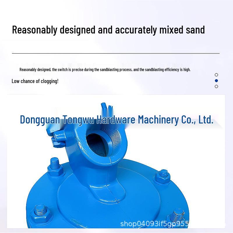 CLEMCO Sandblasting Machine: Manual Sand Flow Regulator & Discharge Control Valve