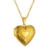 Romantischer Herz-Medaillon-Anhänger zum Öffnen Weiblich Silberfarben Edelstahl Foto-Rahmen Charm Halskette für Frauen Männer Schmuck Geschenk