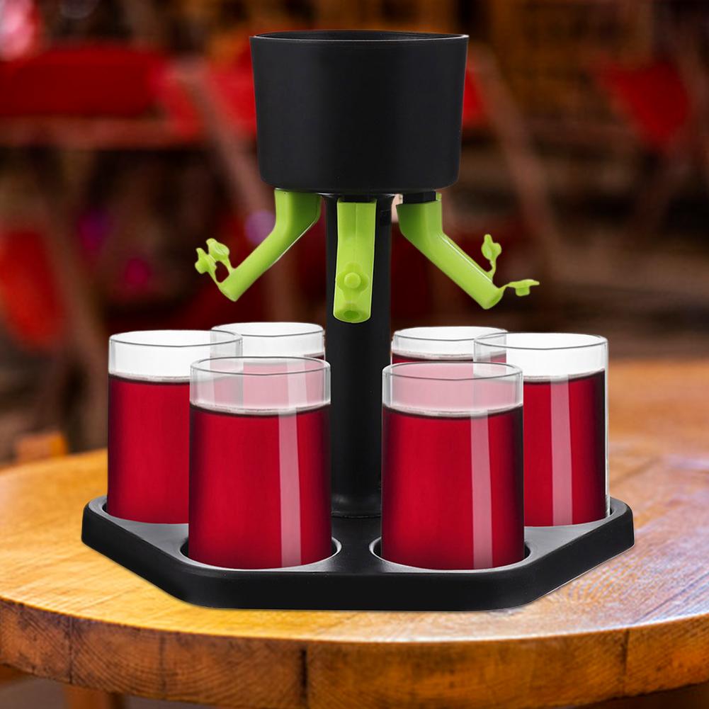 6-Schuss Wein-Getränkeausgießer Weinspender Bier-Wasser-Spender Bier-Wasser-Behälter für Weihnachtsfest-Feier