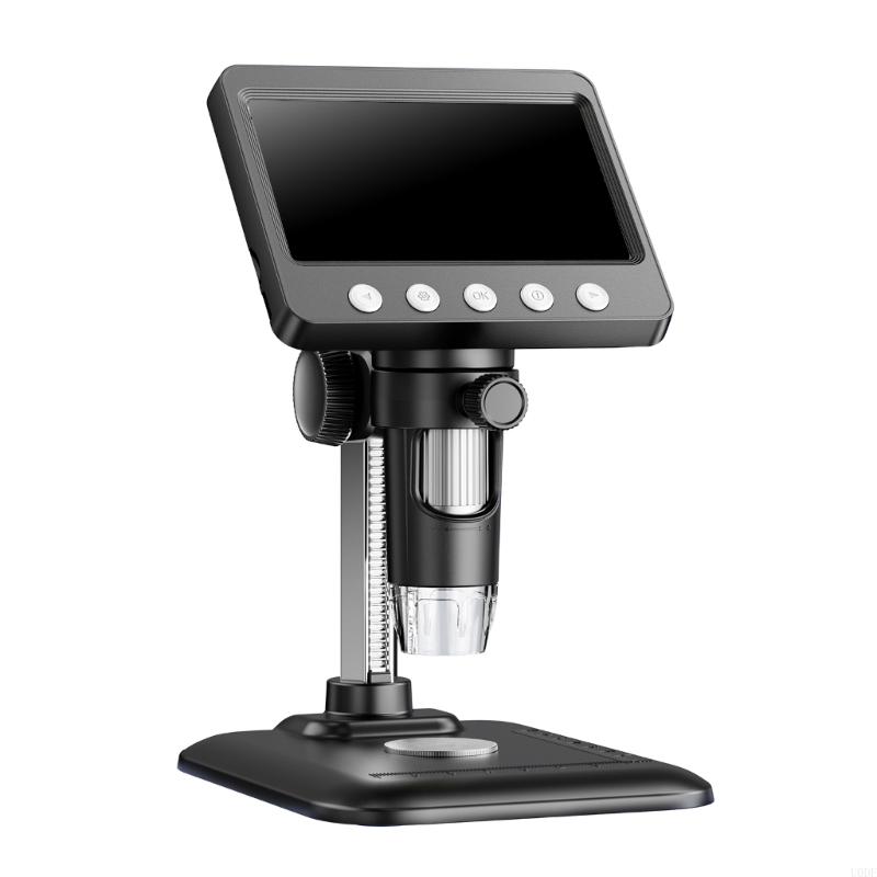 1000X Digital Microscope Camera LED Screen 4.3inch Adjustable for Electronics Microscope Tool 1080P Soldering Repair