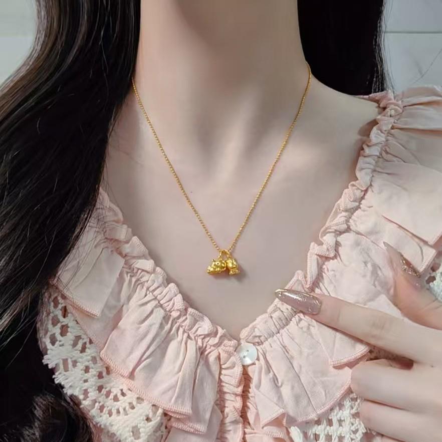 Vietnam Sand Gold Little Pony Zodiac Pendant Necklace for Women - Flying Horse Jewelry