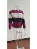 2024 Women's Casual Striped Long Sleeve Knitted Pullover Sweater, Round Neck for Autumn and Winter