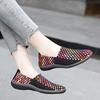 Summer Moccasin Pink Beach Shoes Women Multicolor Casual Weave Slip on Braided Purple Flats Sneakers Plus Size