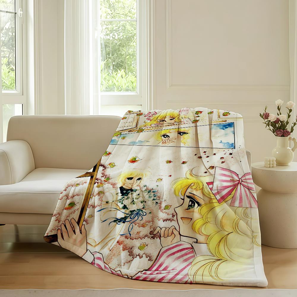 Lovie anime C Candy C Candy Blanket For Sofa Office Bed Plane Travel Sleep Read Relax Camping Soft And Warm