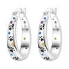 S925 Silver Animal Colored Paw Prints Earrings Hoop Earrings Women Jewelry Trendy Anniversary Gifts