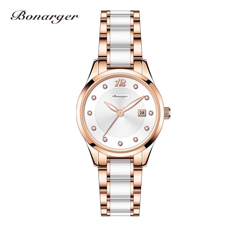 Trendy Women's Waterproof Ceramic Watch - Simple and Fashionable Design