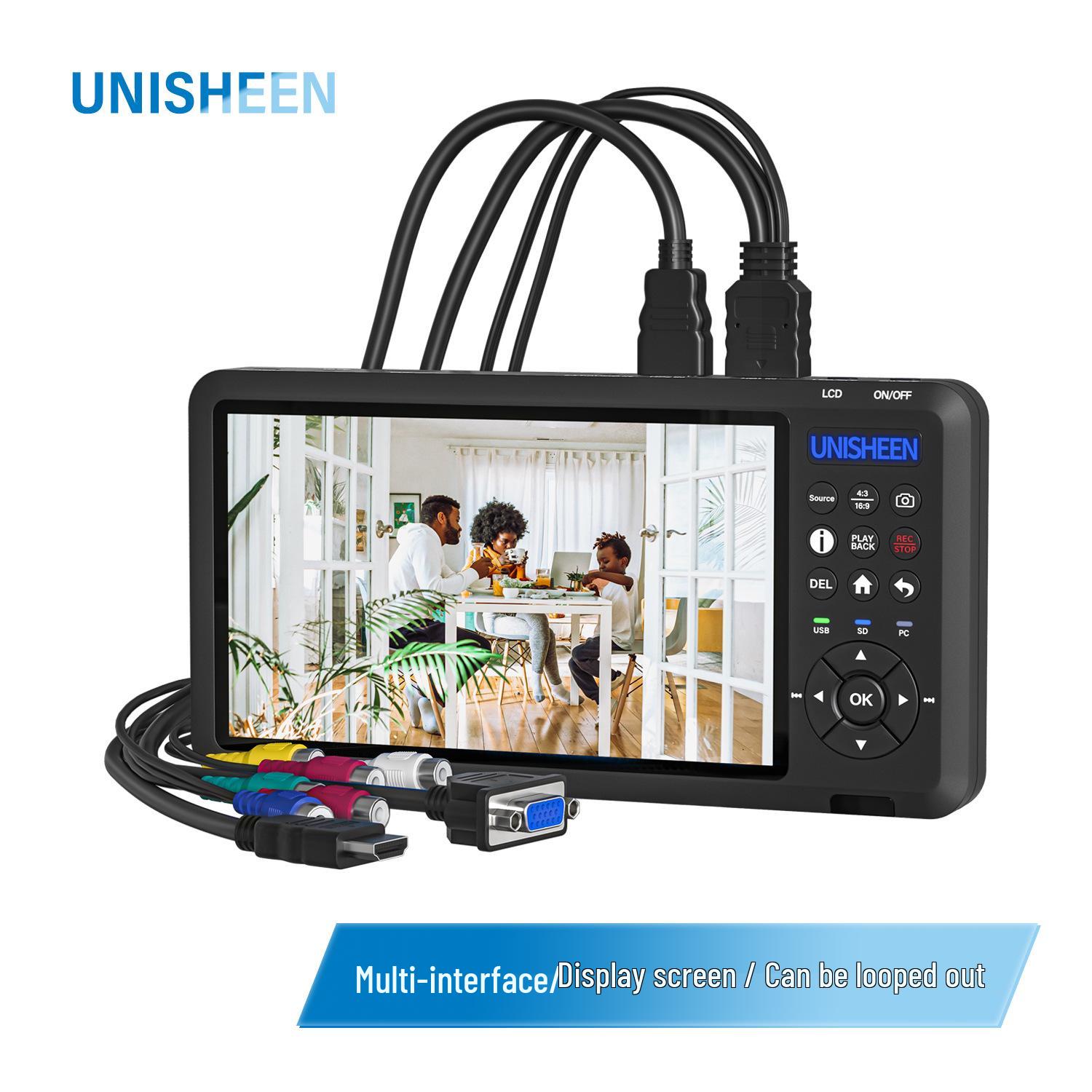 Многоинтерфейсный HD-эндоскоп UR500A: VGA/Композитное видео, Запись на TF-карту и USB, Захват HDMI UR500A