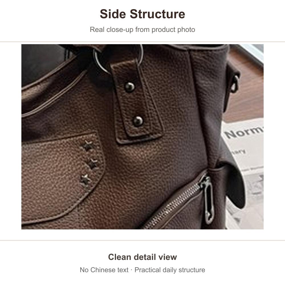 Women's Large PU Leather Shoulder Bag Fashion Tote Handbag
