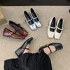 Small inner height increase silver Mary Jane shoes women's spring 2025 new French round head light mouth single shoes