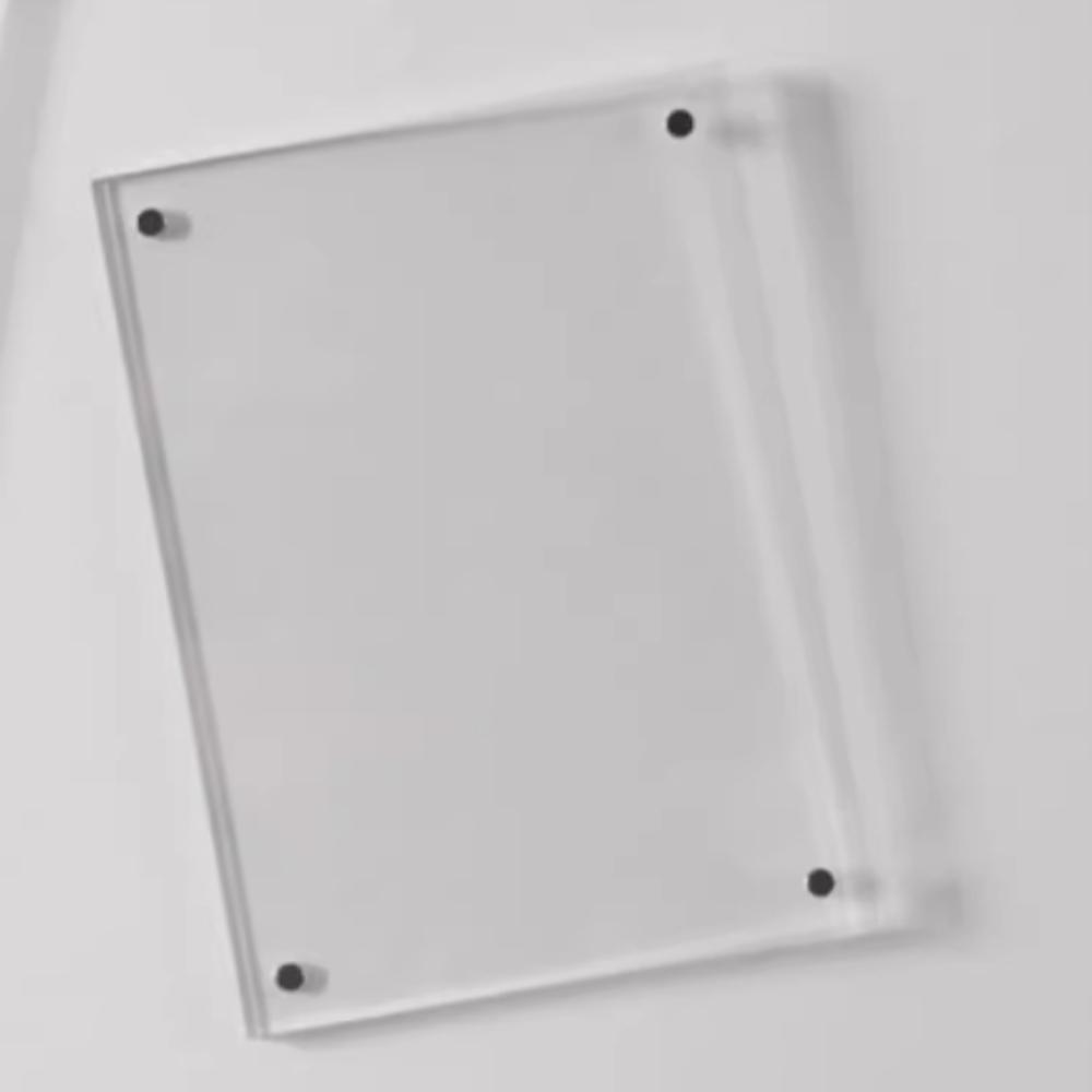 

2PCS Transparent Photo Holder Rack Rectangle Show Stander Acrylic Picture Frame Living Room S-Right Angle