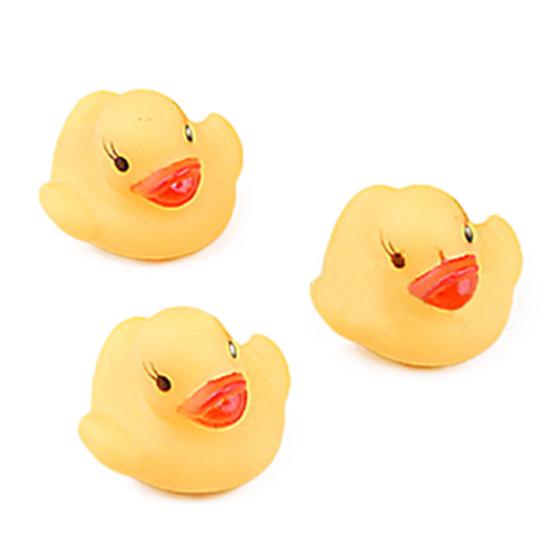 4Pcs/Set Cute Baby Bath Bathing Rubber Race Duck Toys Squeaky Yellow Ducks
