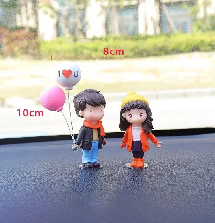Car Accessories Interior Woman Ornament Cute Creative Desktop Couple Valentine's Day Present Car Center Console Decoration