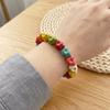 Buntes Skelett Perlenarmband Knochenstein Elastisches Armband Mode Totenkopf Perlenarmband Unisex