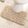 Washroom Toilet Foot Mat U-shaped Floor Mat Waterproof Pad Bathroom Bathroom Water Absorption Anti-skid Pad