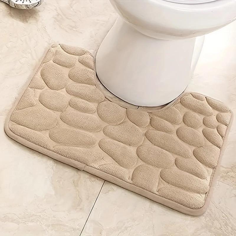 Washroom Toilet Foot Mat U-shaped Floor Mat Waterproof Pad Bathroom Bathroom Water Absorption Anti-skid Pad