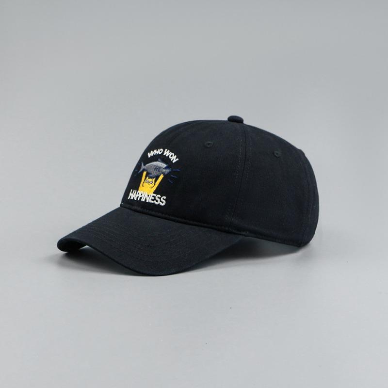 Street Hat Couple Baseball Cap Cartoon Embroidery Cap Sun Cap Outdoor Leisure Sun Protection