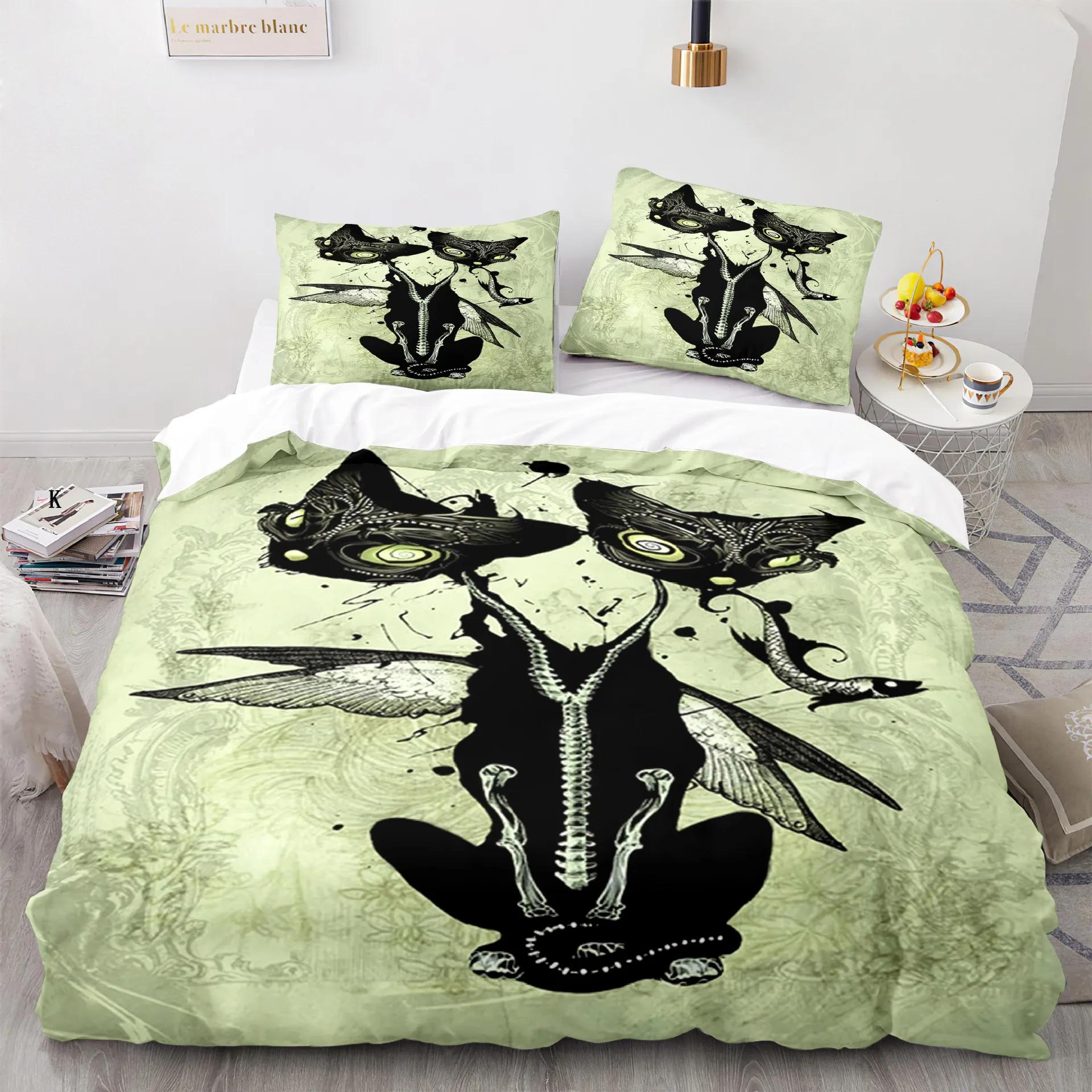 

Comforter Colorful Cat Cute Cats Pattern Creative Color Design For Children Boys Girls Bedroom Decorative Animals Queen King Comforter (quilt)-EU Single(135*200cm)3pcs