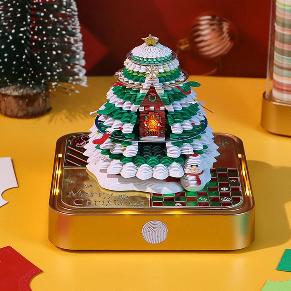 2025 Time Piece Calendar with LED Light Christmas Creative Desk Calendar Gift for Christmas Housewarming Desktop Decoration