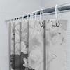 Floral Shower Curtain Botanical Pattern Bathroom Decor Nature Plants Greenery Washable Fabric Waterproof Modern Style Home Decor