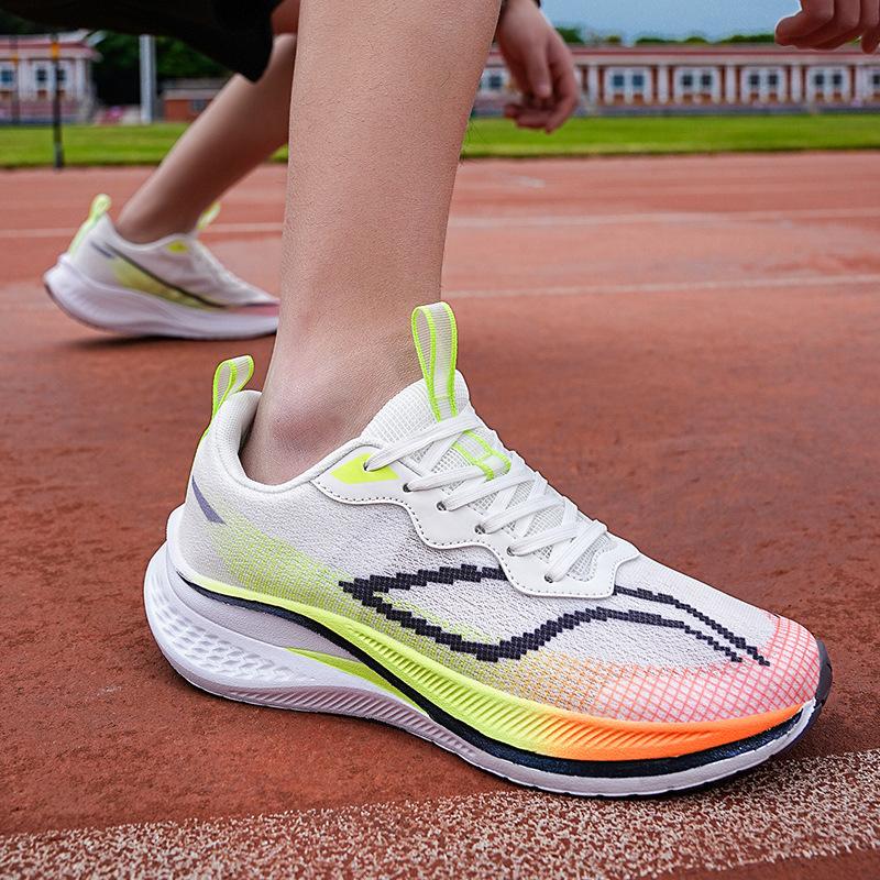 New running shoes men's flying electric carbon plate red rabbit 7 breathable couple older children's racing running female teenagers moving marathon s