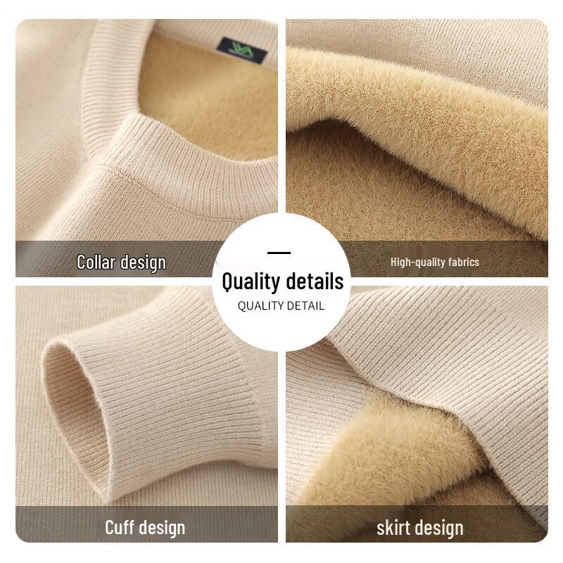 Fingercroxxit Unisex Fleece Lined Knit Sweater