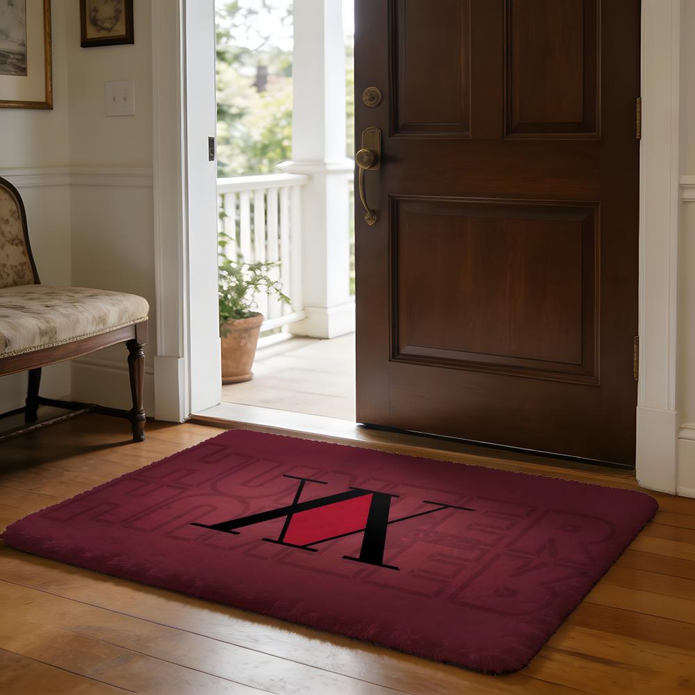 HHunter And HHunter Anime Floor Mat Soft Flannel Absorbent Mat Non-Slip Rug Home Bedroom Bathroom