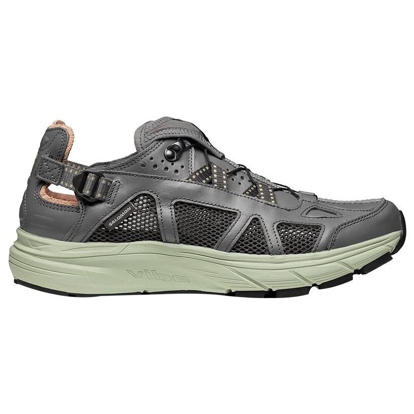 SALOMON Techsonic Comfortable Daily Non-Slip Wear-Resistant Breathable Low-Top Hiking Shoes Unisex Hiking Shoes Medium-Gray 471311