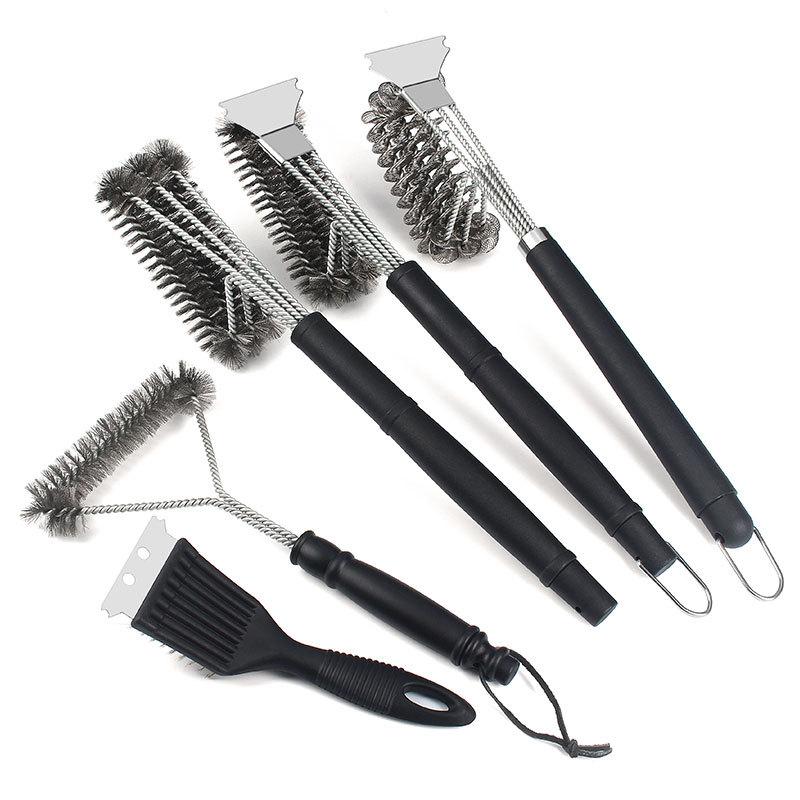 BBQ grill cleaning brush steel wire brush for cleaning BBQ grill and BBQ stove steel brush specialized cleaning tool for BBQ