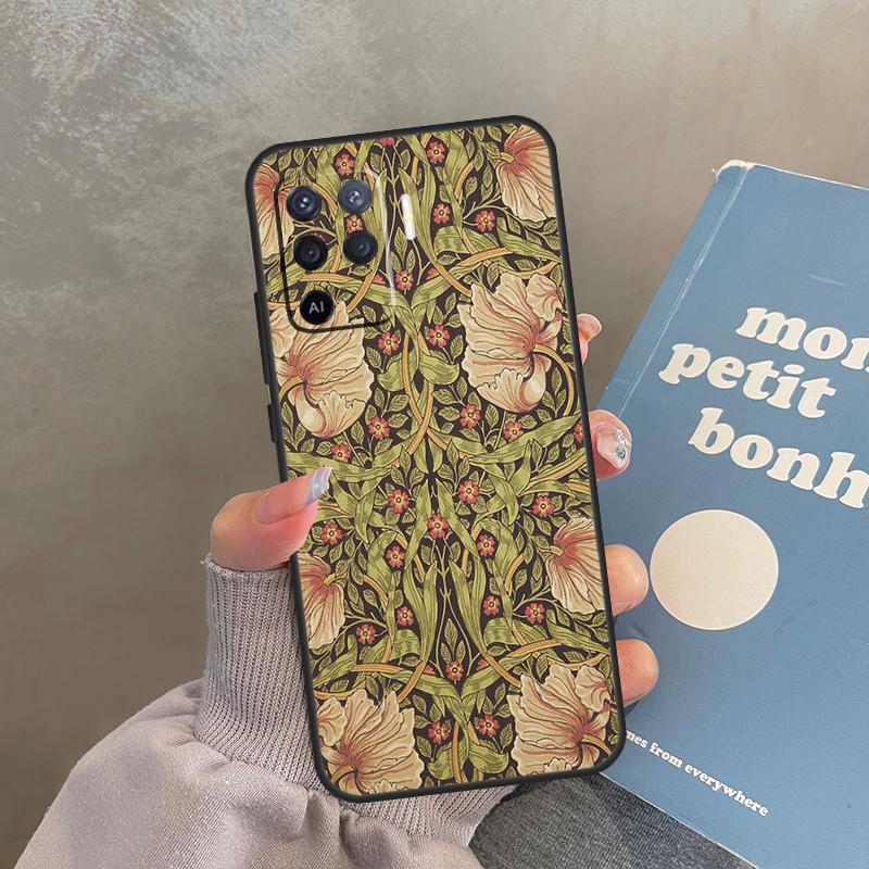 William Morris Case For Oppo A40 A60 A80 A98 A78 A18 A38 A58 A16 A76 A96 A17 A77 A74 A94 A54 A57S A15 Cover