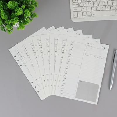 80 Sheets Timeline Daily Planner A5 Inserts Pages Loose Leaf Refills Pages  Financial Ledger Budget