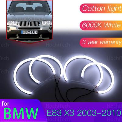 Angel Eyes Kit 6000L Bomuldshvid Halo Ringlys til BMW E83 X3 2003-2010