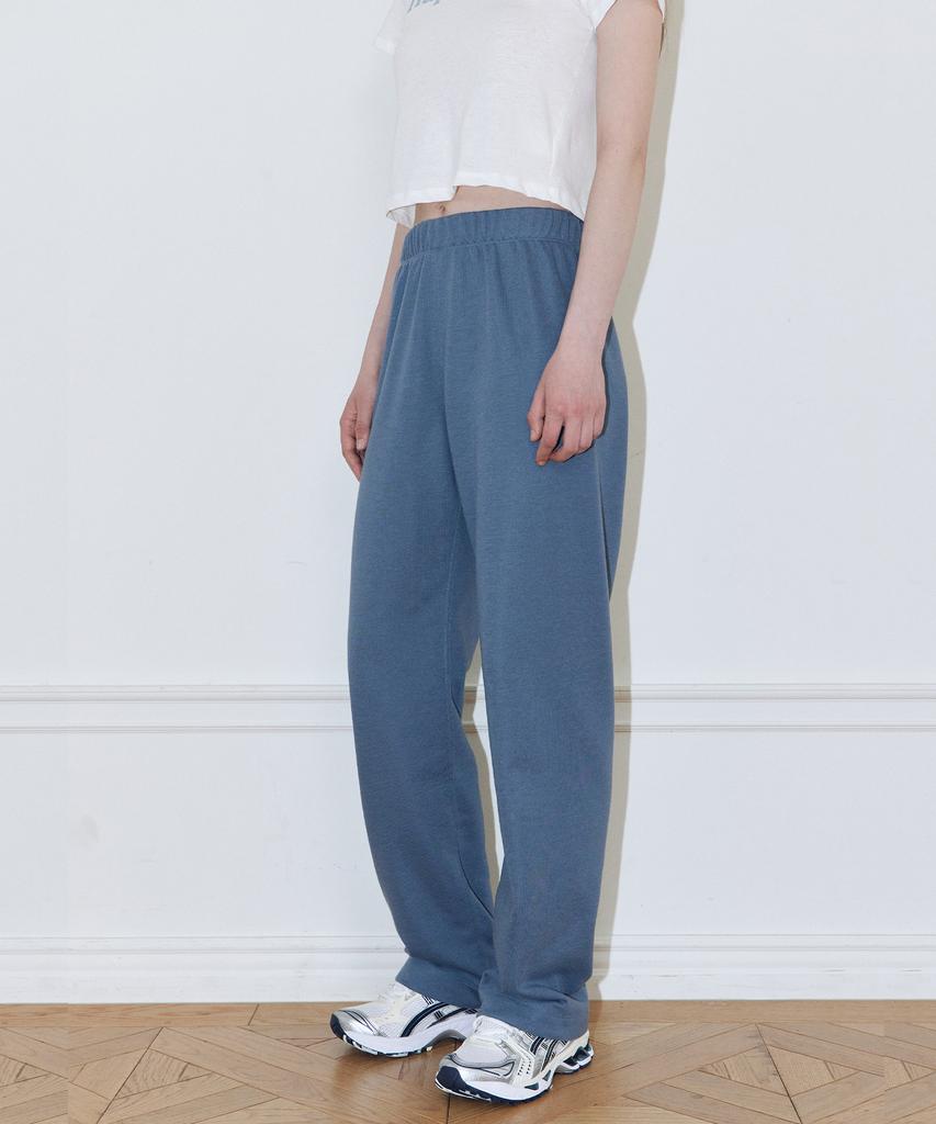 LADY VOLUME Straight Elastic Pants (Blue)