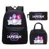 Kpop Peripheral Printing Student Schoolbag Large Capacity Casual Backpack Three-Piece Set