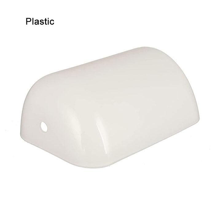 

Green Glass or Plastic Lamp Shade Replacement Bankers Lamp or Pharmacy Shade White Banker Lamp Cover for Table Lamp Piano Lamp