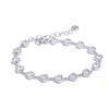 Heart Cubic Zirconia Shiny Waterproof Bracelet Bangle Stainless Steel Jewelry Casting Technology Holiday Gifts