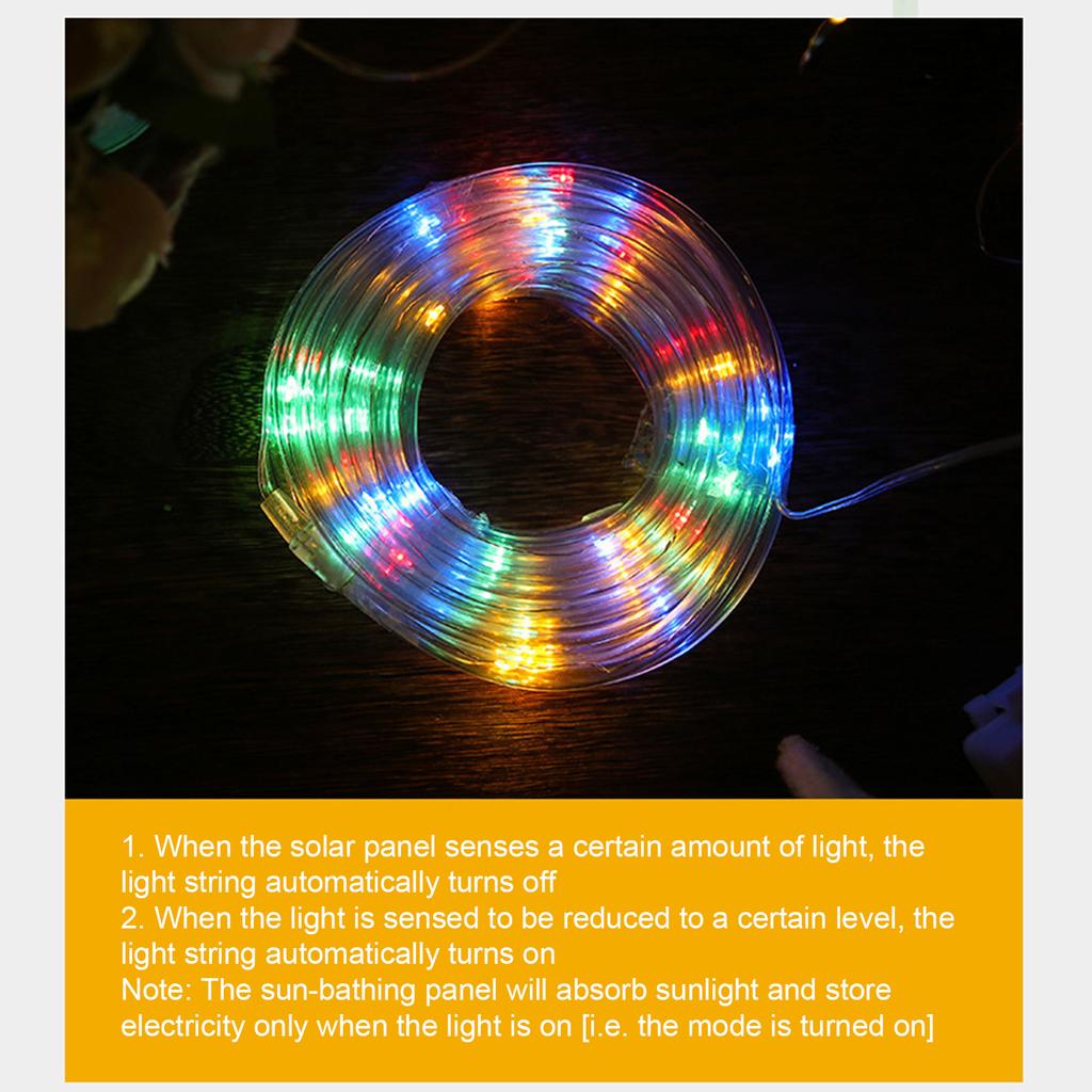 Solar LED Tube Lights Decorative String Lights Outdoor Garden Landscape Lighting Festive Party