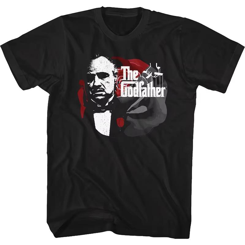 The 2025 summer fashion godfather Corleone printed short-sleeved loose trendy T-shirt cotton streetwear for men and women