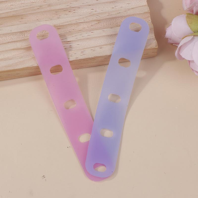 10Pcs Pink/Blue Perm Silicone Band Heat Resistant Traceless Digital Cold Rods Elastic Rubber Band Hair Rings Styling Tools