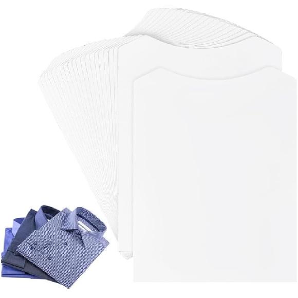 BENECREAT 20 PCS White Cardboard Shirt Inserts, 13.4x10.2inch Foldable lining Fold for DIY Packaging Inserts, Organising Clothes, 0.5mm Thick