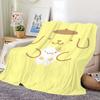Four DOG Seasons Warm Soft Plush Blanket Purin for Sofa Cartoon Living Room Cute Office Bedroom P-PomPom Travel Gift Flannel