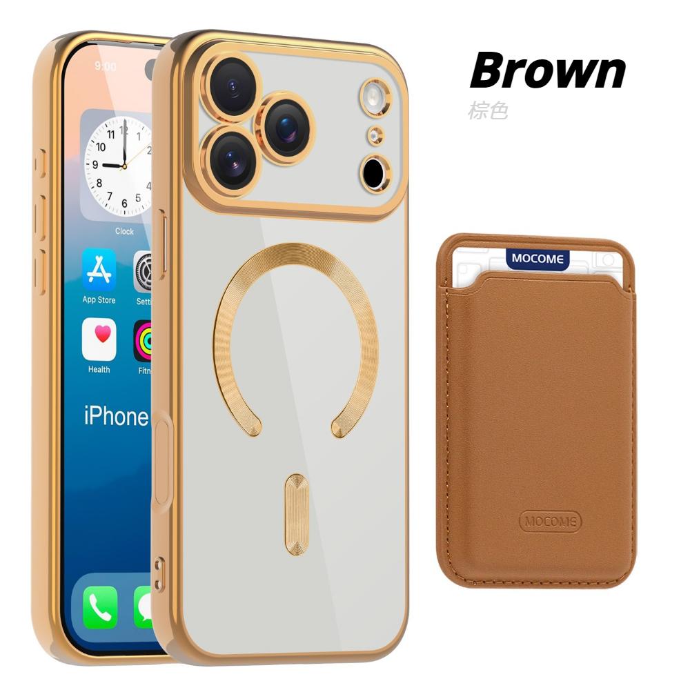 Magnetic Leather Transparent Flip Wallet Case For iPhone 17Air/16 pro Max 15 14/13/12/11 with Card Holder Bumper Bag Built-in Stand