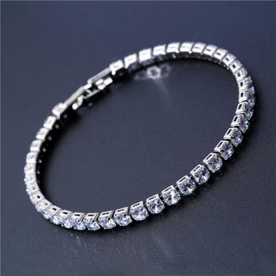 4mm Cubic Zirconia Groene Tennis Armband Ketting Armbanden Voor Vrouwen Mannen Goud Zilver Kleur Hand Ketting CZ Ketting Homme Sieraden