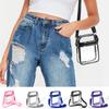 Women Shoulder Bag Pvc Transparent Waterproof Phone Purse Simple Crossbody Bag With Front Pocket Casual Handbag Beach Bag