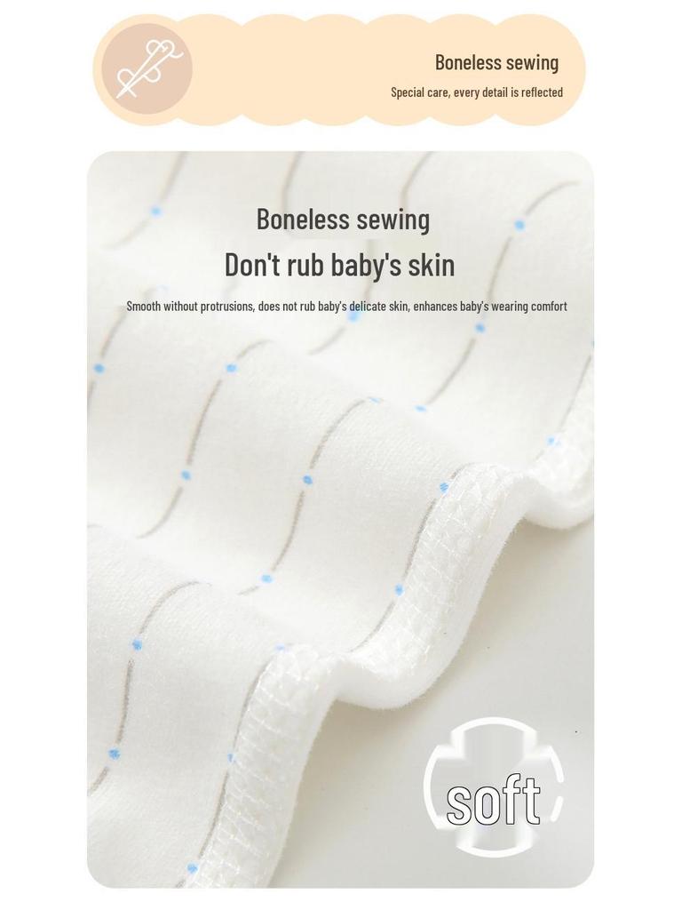 High Waist Pure Cotton Infant Set - Newborn Autumn/Spring Clothes & Pants with Belly Protection