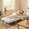Convertible 3-in-1 Armchair Bed, 5-Position Backrest, Cushion, Cream