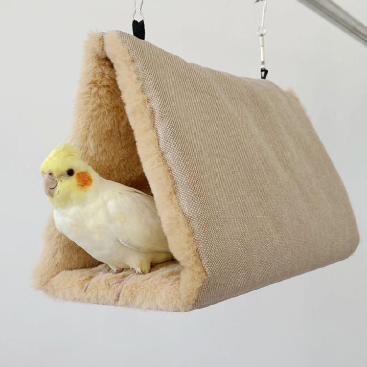Hanging Pet Bird Cage Swing Parrot Tent Bed Cute Birdcage Perch Stand Swing Toy