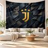 Nástěnná tapisérie Juventus FC, Závěsná dekorace z měkké látky, Dekorativní pozadí pro ložnici, Domácí nástěnné umění