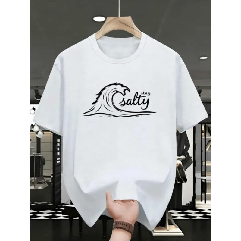 

European sizes Men S Casual Summer T-Shirt with Trendy Prints, Versatile Top 4XL білий