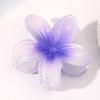 2 Pcs Flower Hair Clips Strong Claw Gradient Contrast Color Plumeria Anti-slip Hair Fixation Decoration Smooth Surface Women Hair Accessory