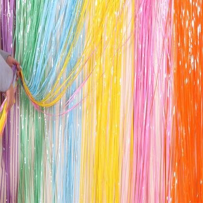Rainbow Macaron Curtain 1x2M for Birthday, Kindergarten, or Halloween Decor